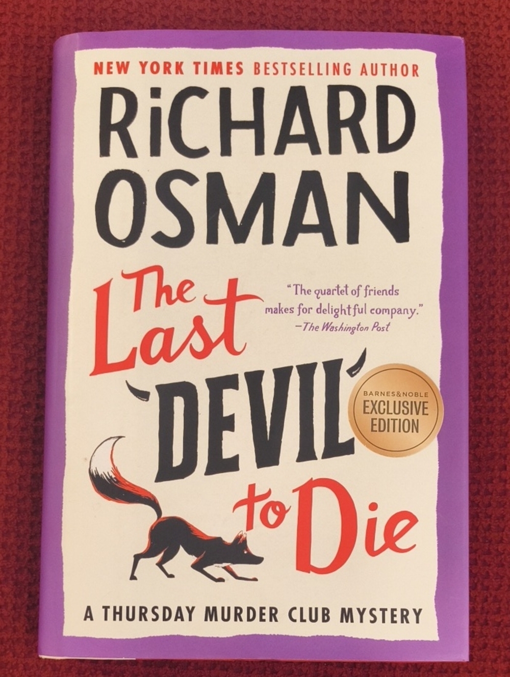 Thursday Murder Club: The Last Devil To Die Richard Osman Hardcover EUC